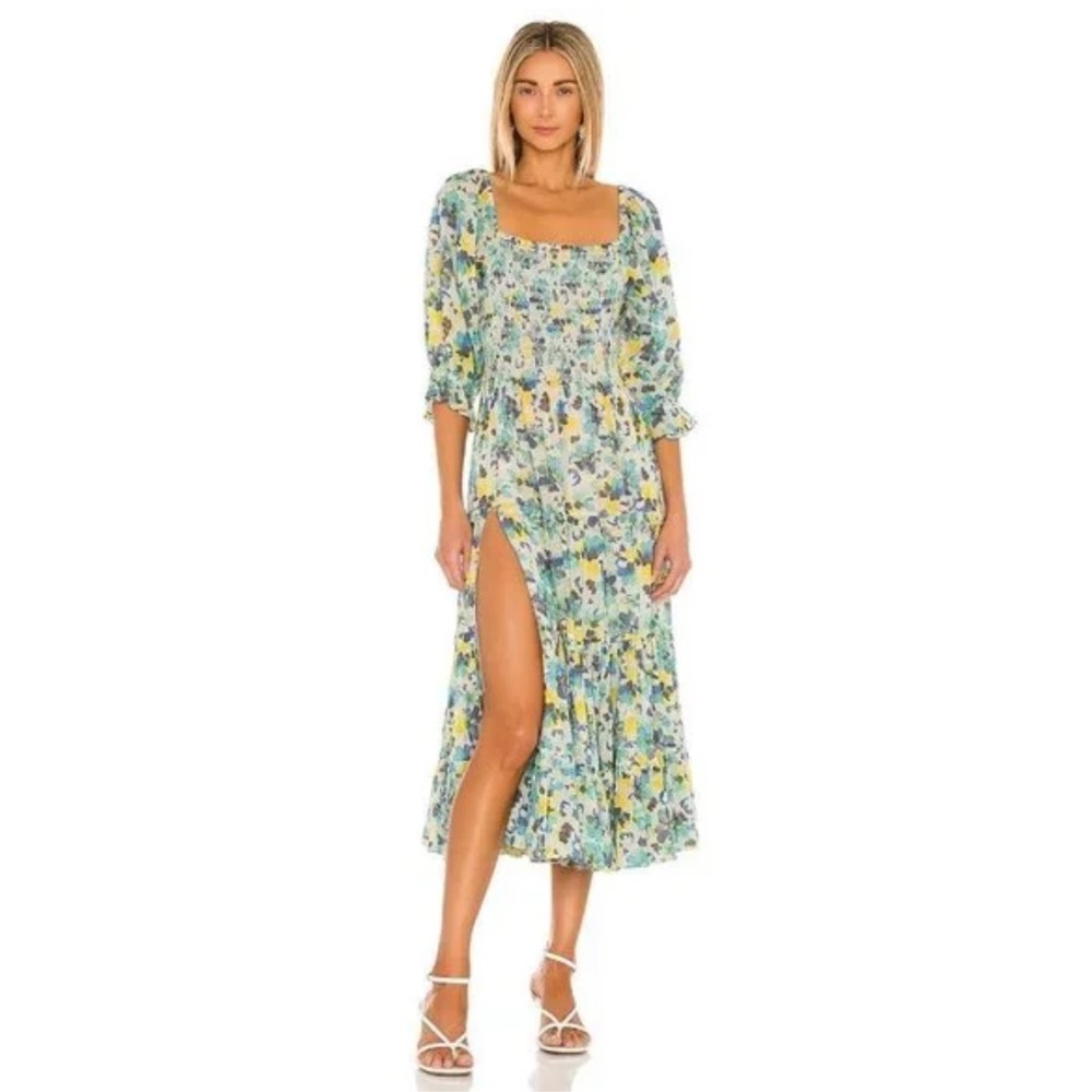 Love Shack Fancy Capri Dress in Blue Açaí Berry Size Small New w/ Tags
